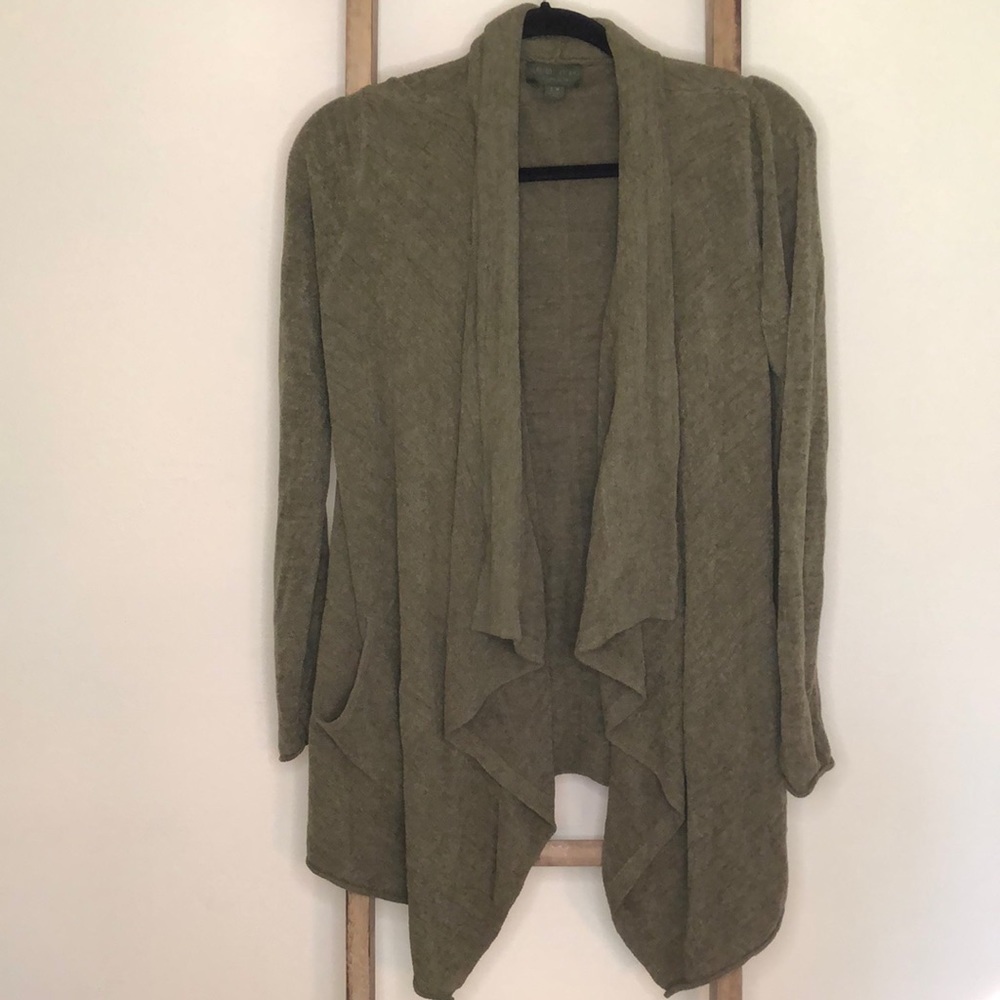 [BAREFOOT DREAMS] Cozychic Ultra Lite Green Long Sleeve Cardigan #924